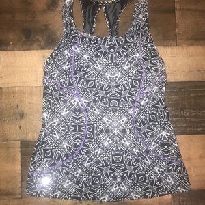 Athleta XS purple black tank top cami crossback